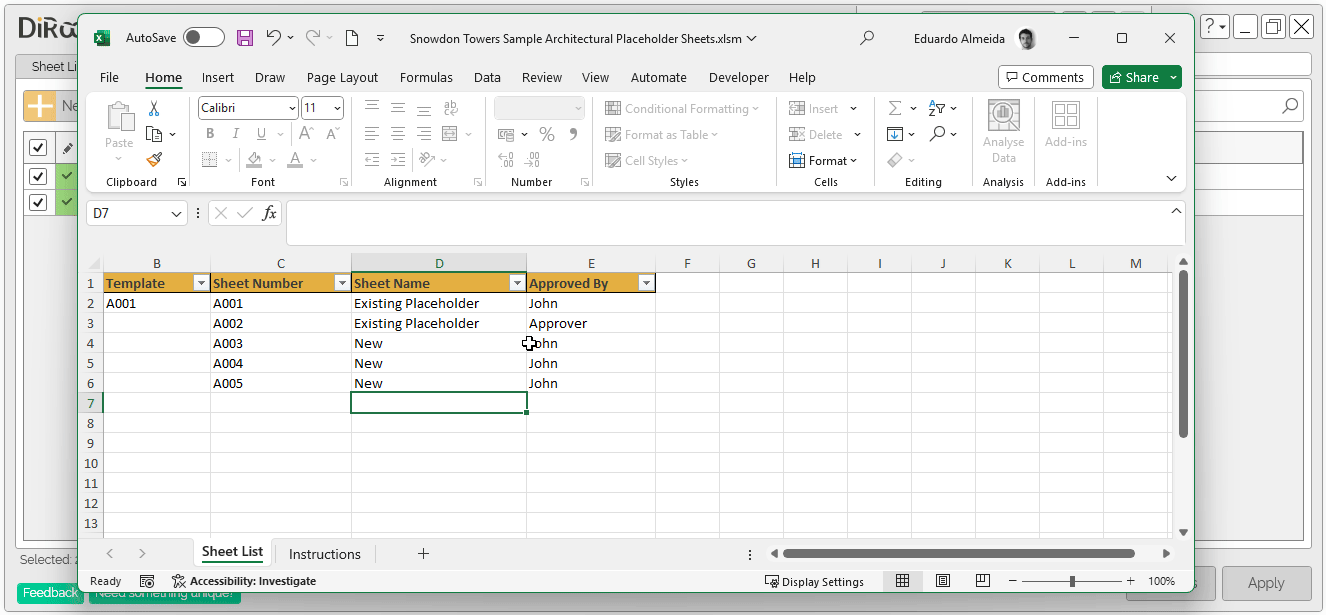 SheetGen import excel file